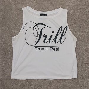 Cropped “Trill” tank top